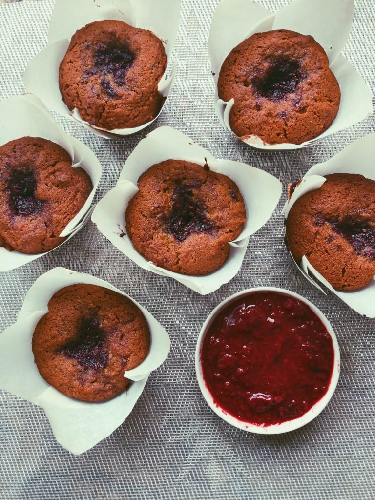 peanut butter & jam muffins (grain free, scd diet)