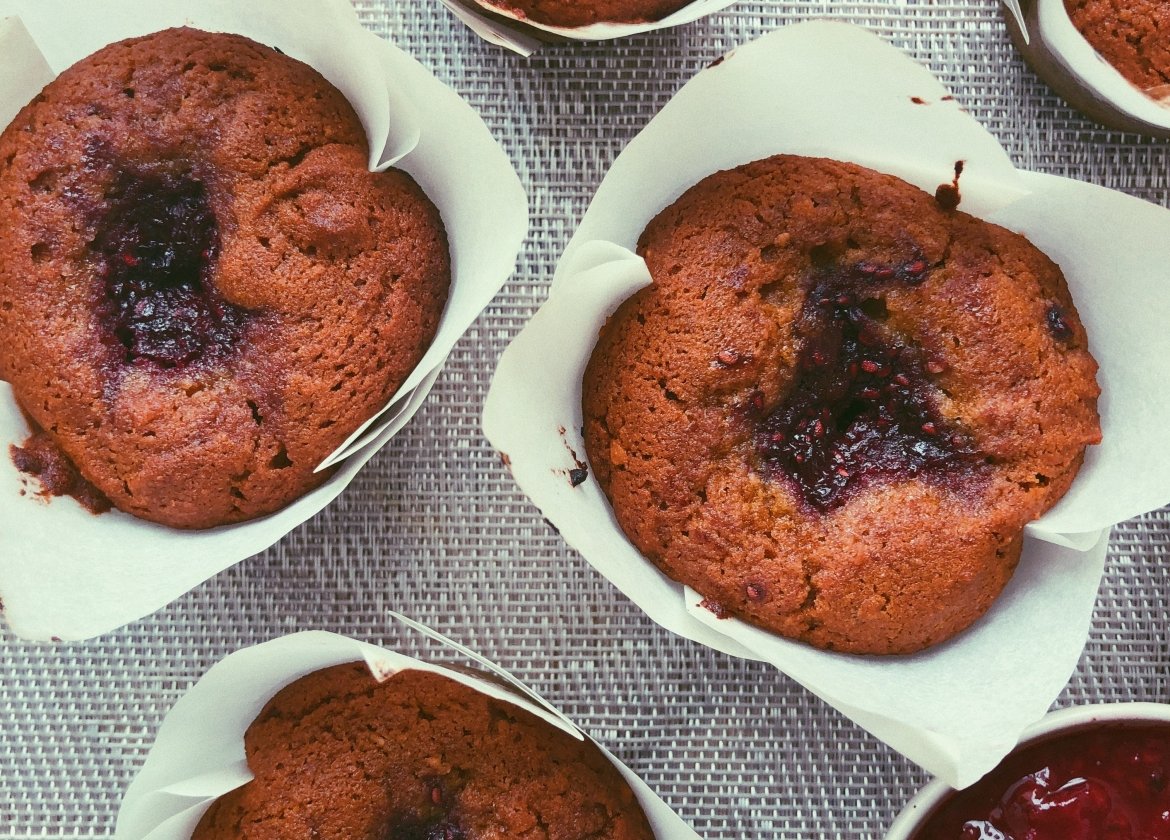 peanut butter and jam muffins, grain free, scd diet