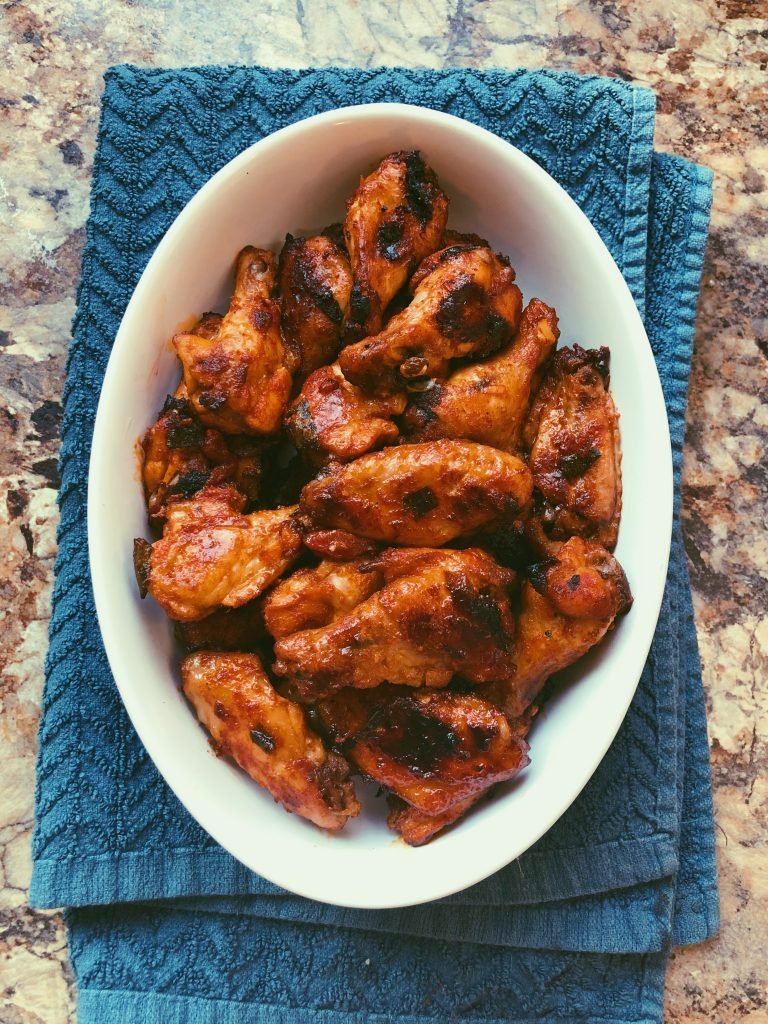 easy& healthy bbq chicken wings