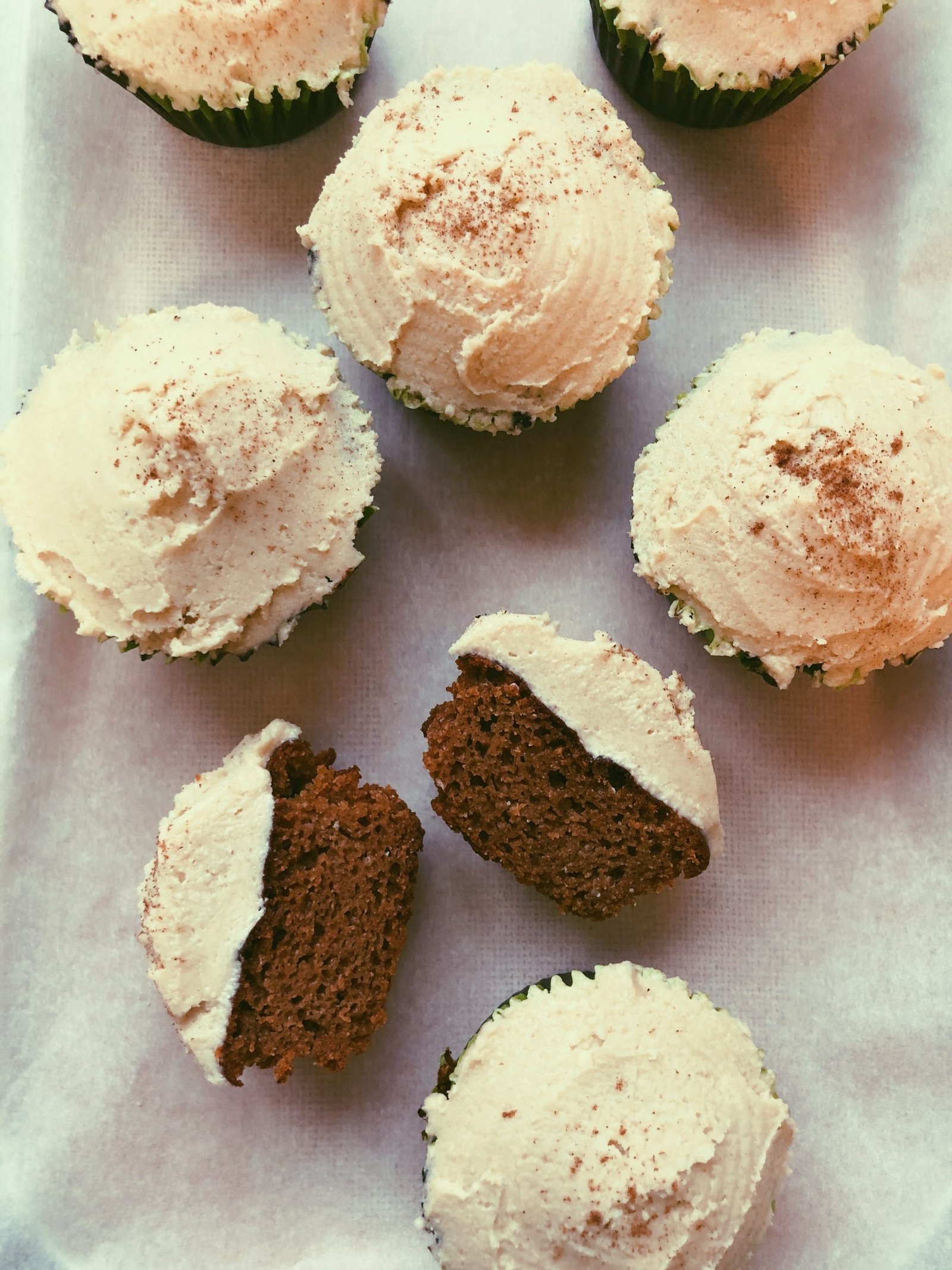 grain free gingerbread cupcake with cashew buttercream frosting