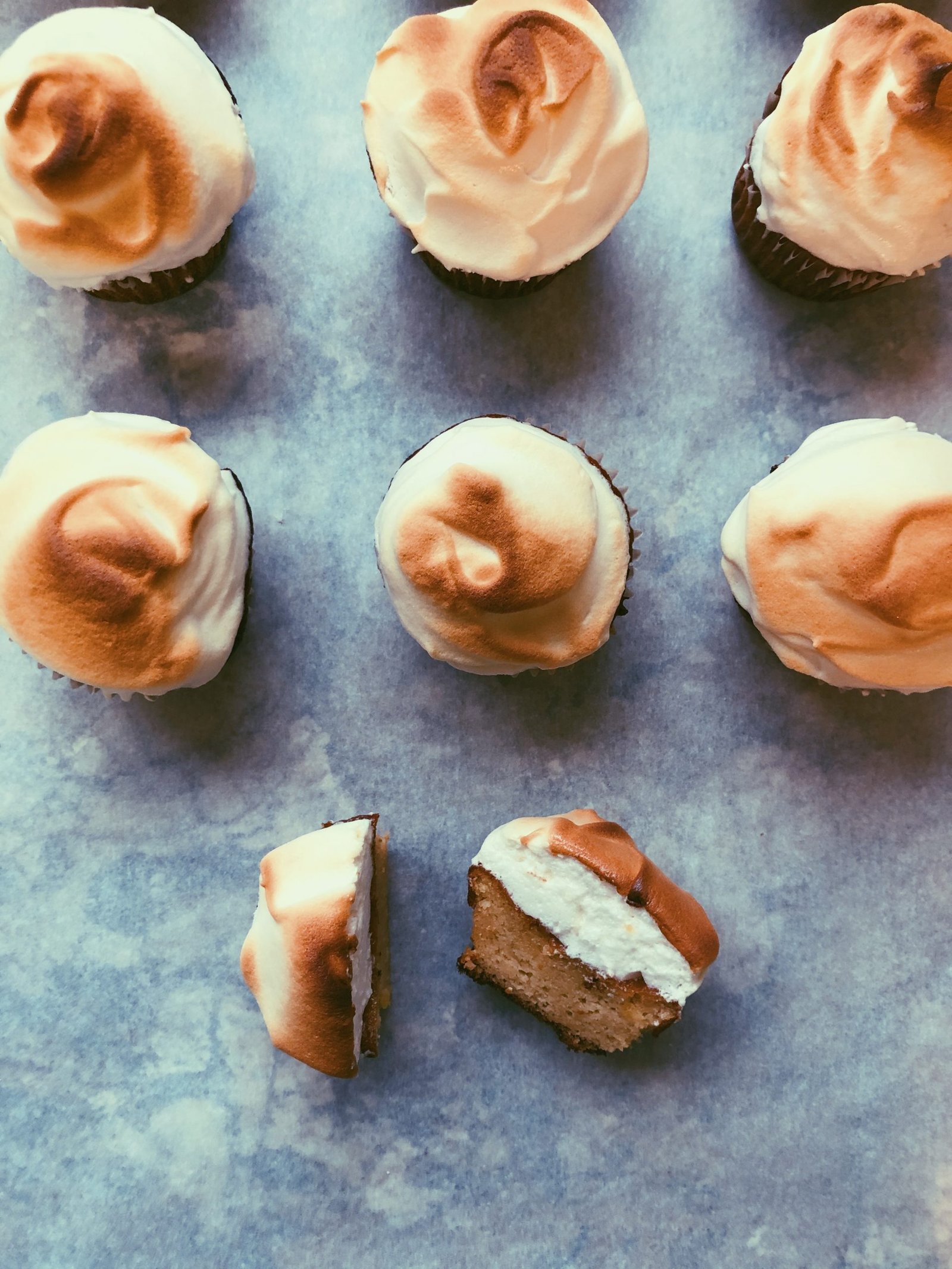 grain free key lime cupcakes with toasted meringue frosting