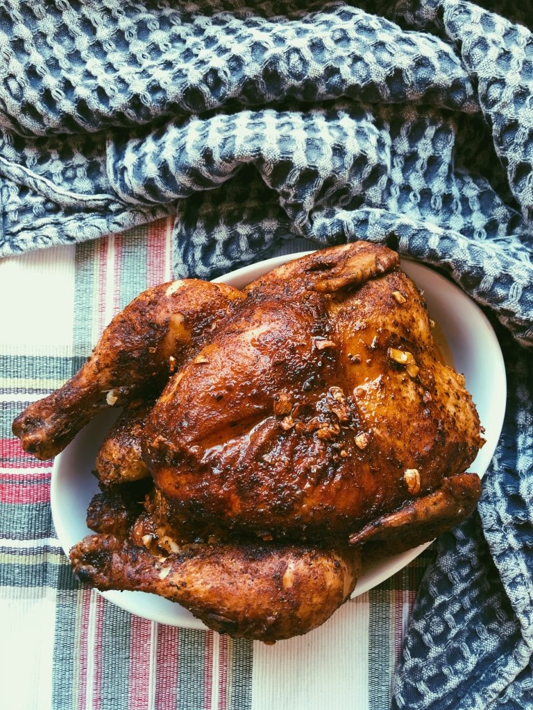 easy air fryer whole roasted chicken