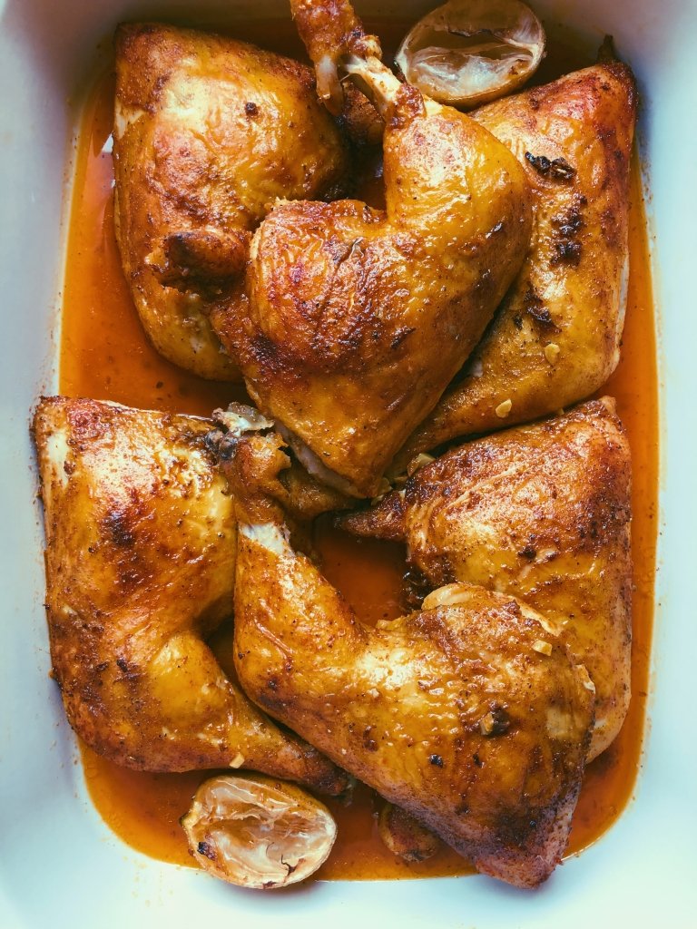 roasted lemon turmeric chicken legs