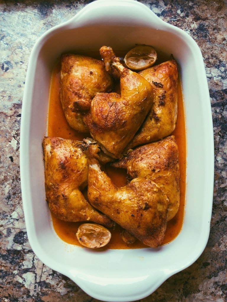 roasted lemon turmeric chicken legs