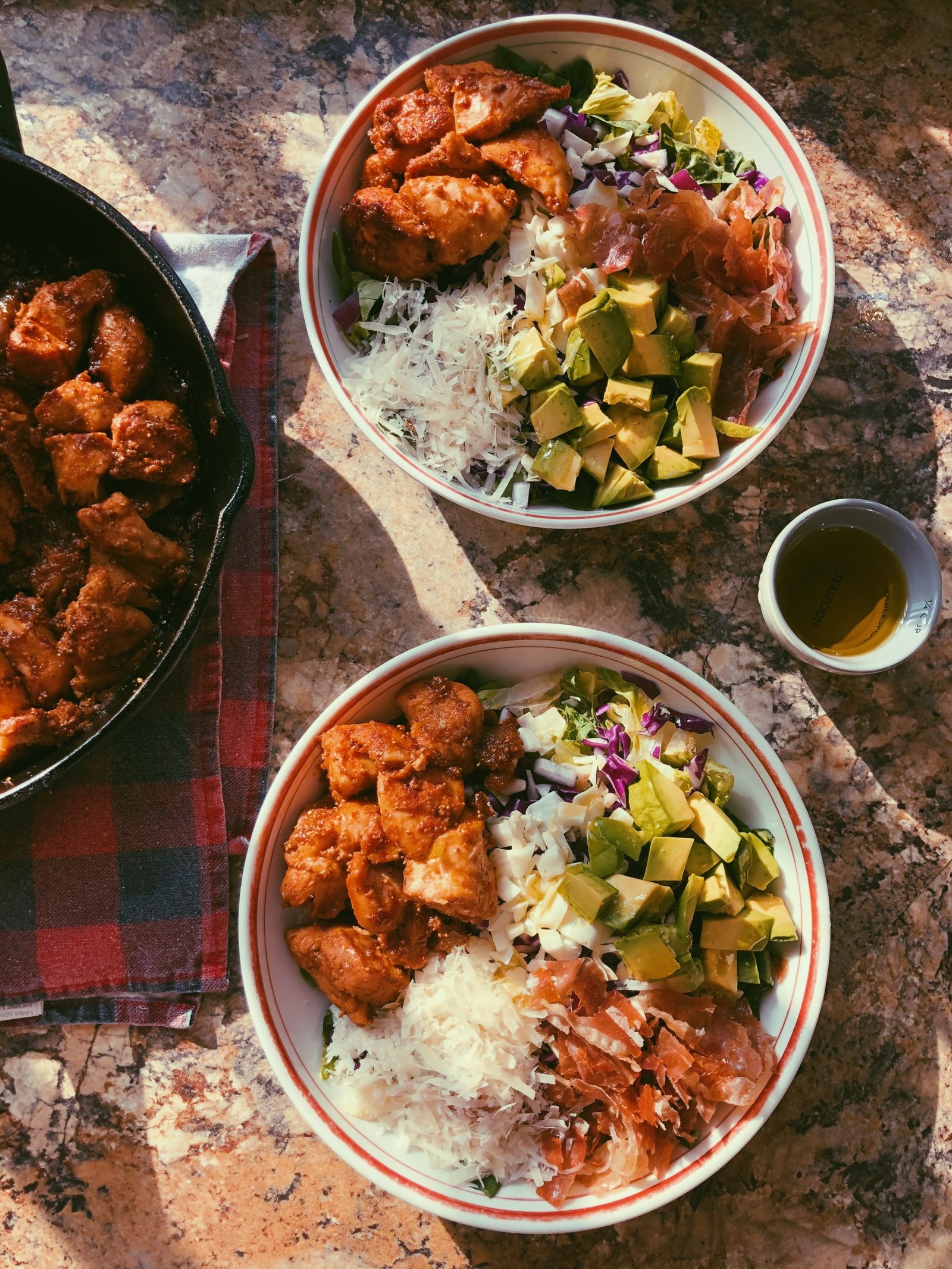figgy pan-fried chicken and prosciutto with avocado salad figgy pan-fried chicken and prosciutto with avocado salad