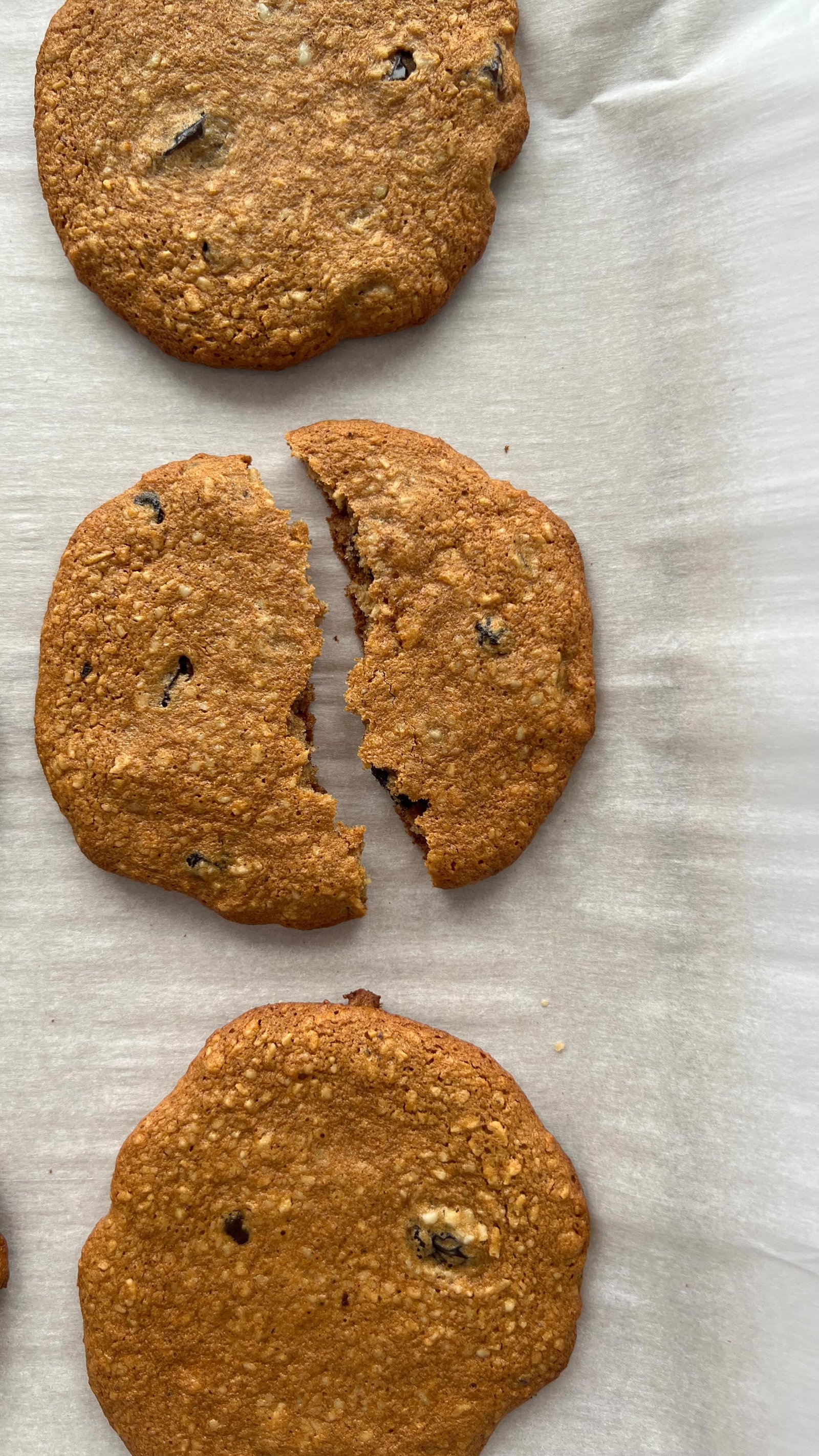 N’Oatmeal raisin cookies - my version of an oatmeal raisin cookie but without the oats 😌 a little bit bendy and crispy edges, so perfect, and still grain free and refined sugar free 🤌

ingredients are listed below, comment “recipe” and i’ll dm it to you directly 💌

1 cup raw cashews
1/2 cup desiccated, unsweetened coconut
1/4 cup almond butter crunchy or smooth
1/4 cup honey
1 tsp pure vanilla extract
1/2 tsp cinnamon
1 tsp baking soda
1 egg
3/4 cup raisins

#grainfree #healthycookies