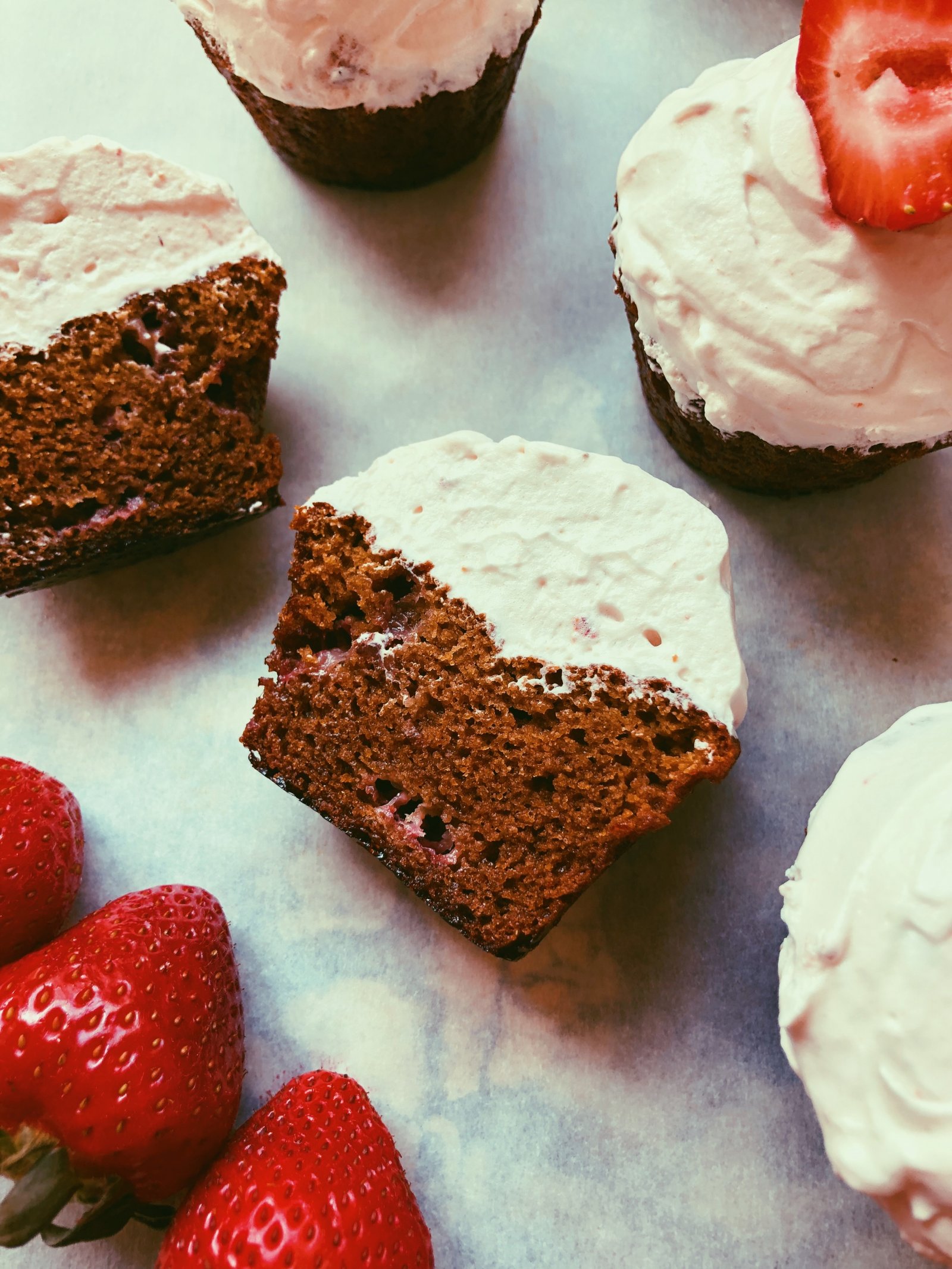grain free lemon cupcakes with frosting