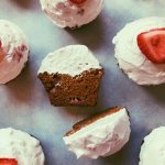 STRAWBERRY CUPCAKES WITH STRAWBERRY HONEY MERINGUE FROSTING (GRAIN FREE, SCD DIET)