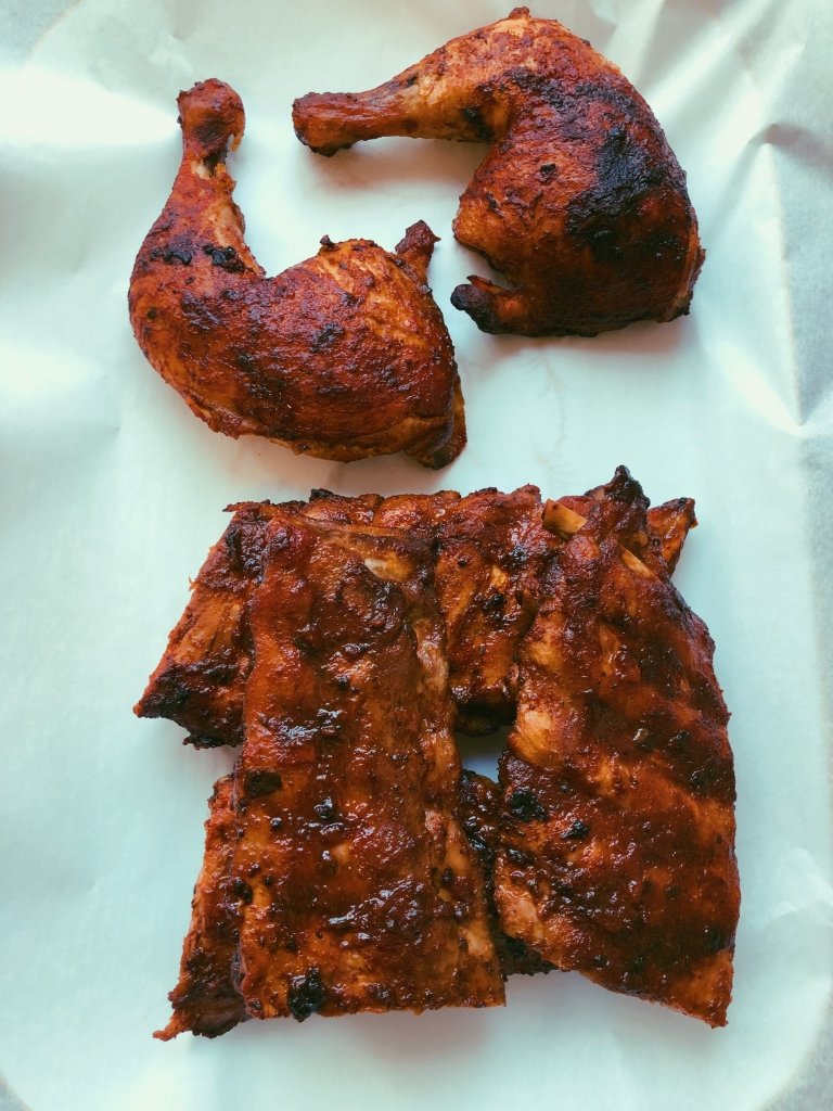 grain free homemade whisky bbq chicken and ribs