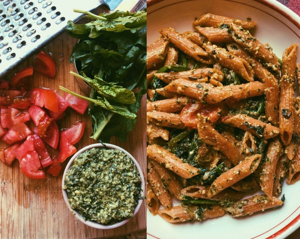 pesto, parmesan & spinach red lentil pasta (grain free, scd diet)
