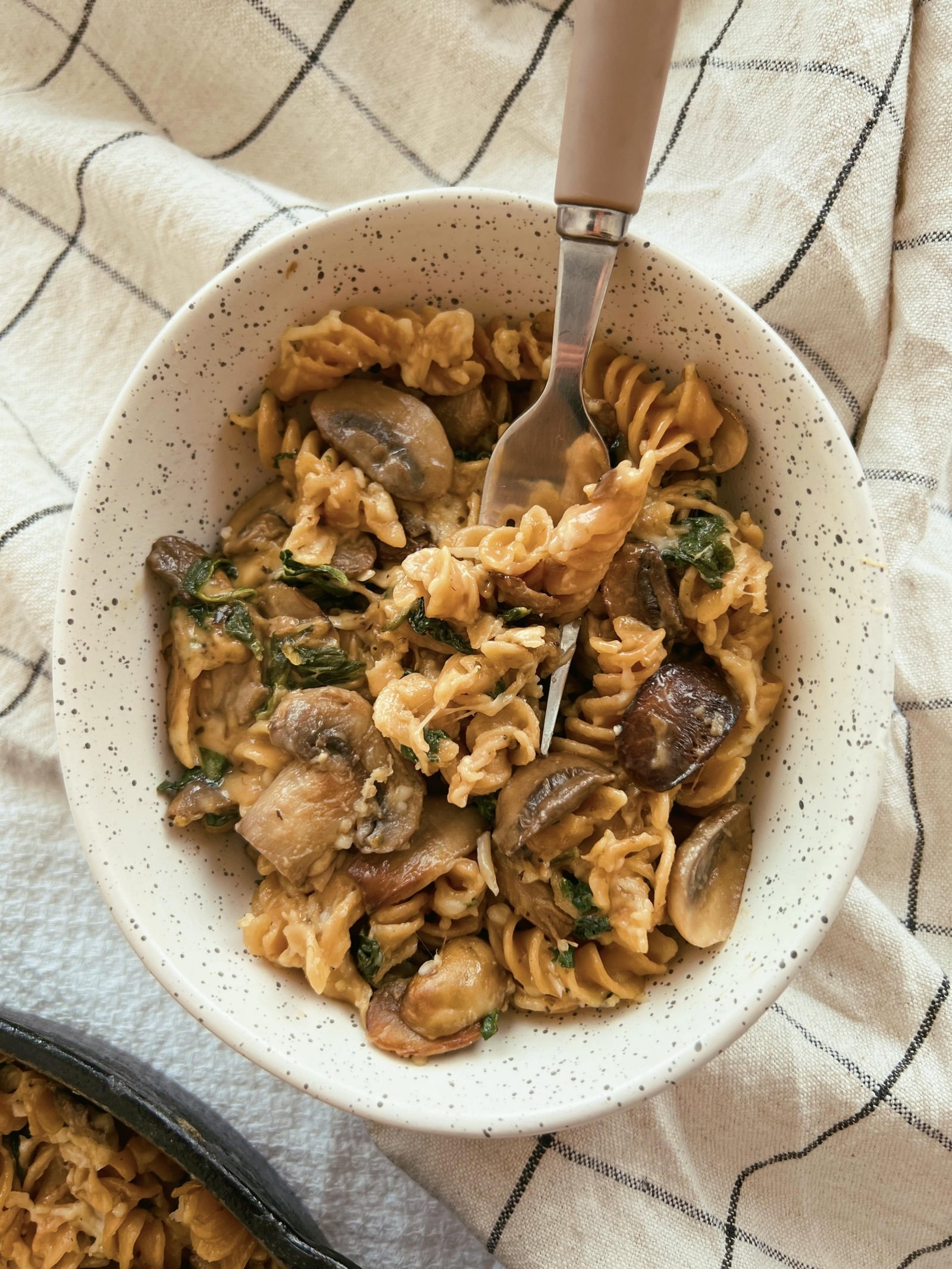 mushroom spinach pasta (grain free)