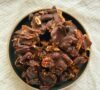 blueberry chocolate pecan date bark (refined sugar free)