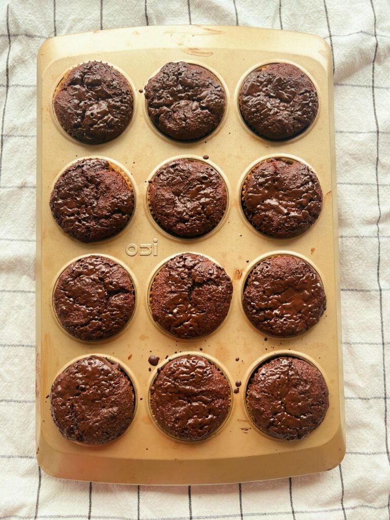 double chocolate almond flour muffins