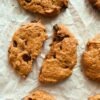 banana almond butter chocolate chip cookies (grain free & refined sugar free)